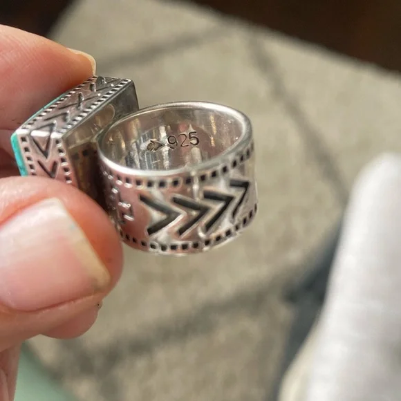 Silpada Turquoise Silver Ring size 6 - Picture 3 of 5